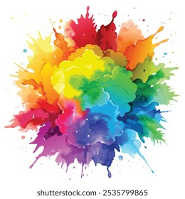 Design colorido e artístico de abaulamento de aquarela
