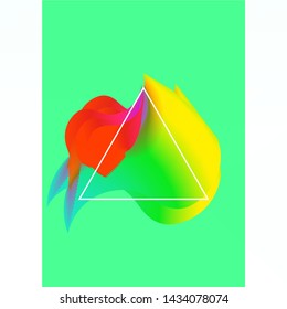 Colorful artwork background. abstract shapes composition. Eps10 vector.