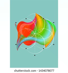 Colorful artwork background. abstract shapes composition. Eps10 vector.