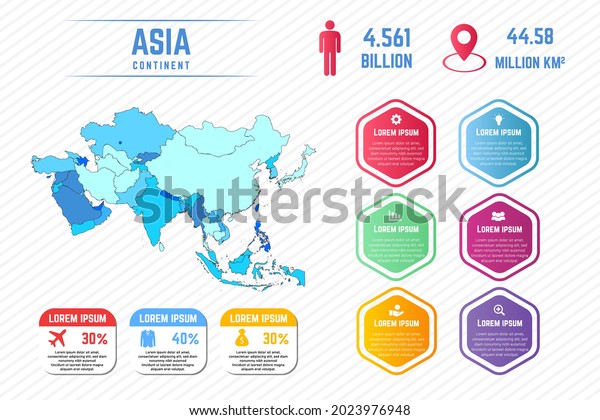 Colorful Asia Map\
Infographic Template