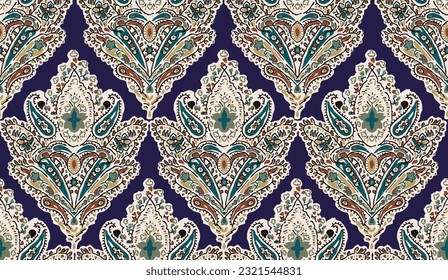 Colorful asian style floral pattern. 
paisley pattern in traditional indian style, design for decoration and textiles