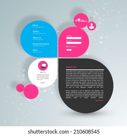 Colorful Astract Web Design  (Speech Bubble Style)