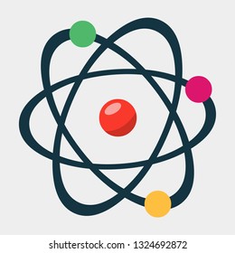 colorful atom molecule vector illustration symbol