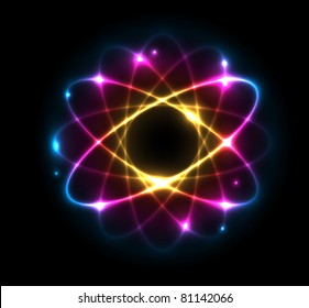 Colorful Atom vector illustration