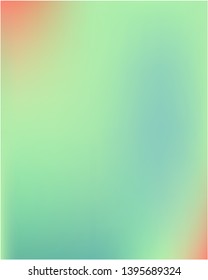 Colorful attractive gradient mesh background for mobile phone. Vector illustration invite. Unreal splash and spreading spot. Green colorful background for smartphones and electronic tablets.