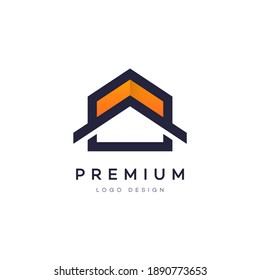 Colorful attractive gradient style home or house real estate property business vector logo design symbol for your brand and company	