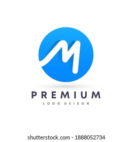 Colorful attractive gradient style initial Letter M vector logo design symbol for your brand and company