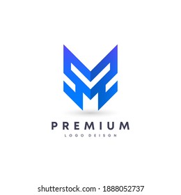 Colorful attractive gradient style initial Letter M vector logo design symbol for your brand and company