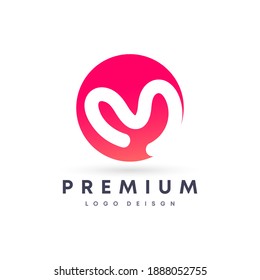 Colorful attractive gradient style initial Letter M vector logo design symbol for your brand and company