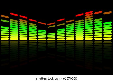 Colorful audio equalizer. Vector illustration