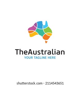 Colorful Australia Vector Abstract Illustration Logo Stock Vector ...