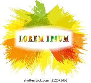Colorful autumn background or banner with a place for your text. 