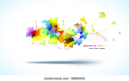 colorful autumn background design