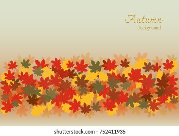 Colorful autumn background with autumn tree leaves, vector design elements for celebration quotation.  Nature fall template for design card, postcard, event icon logo, badge fall season banner, poster