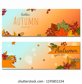 colorful autumn banners