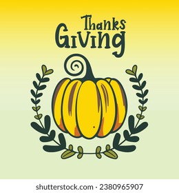 Colorful Autumn Bird Illustration: Cute Cartoon Character for Thanksgiving Card and Greeting Banner Design