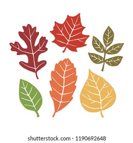 the colorful autumn foliage illustration. fallen leaf vector