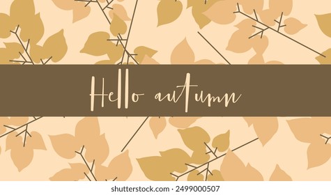 Patrón de hojas de otoño colorido: una ilustración decorativa con varias hojas de otoño en tonos cálidos, destacando la belleza de la temporada de otoño con Elementos artísticos y estacionales