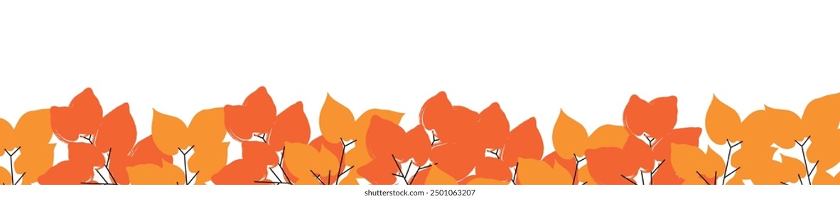 Patrón de hojas de otoño colorido: una ilustración decorativa con varias hojas de otoño en tonos cálidos, destacando la belleza de la temporada de otoño con Elementos artísticos y estacionales