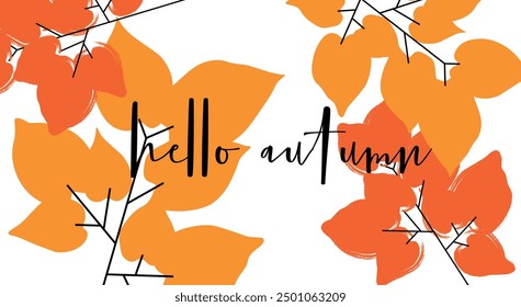 Patrón de hojas de otoño colorido: una ilustración decorativa con varias hojas de otoño en tonos cálidos, destacando la belleza de la temporada de otoño con Elementos artísticos y estacionales