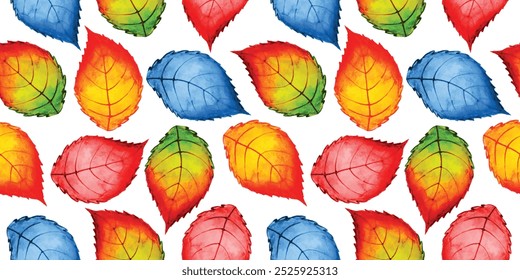 Diseño de patrones sin fisuras de hojas de otoño colorido