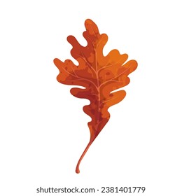 Colorful autumn leaf. Vector graphics.