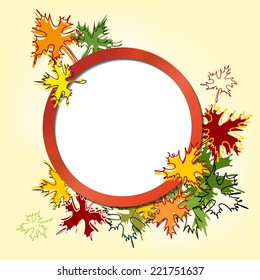 Colorful autumn leaves background vector llustration