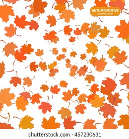 Colorful autumn leaves background. Vector illustration.