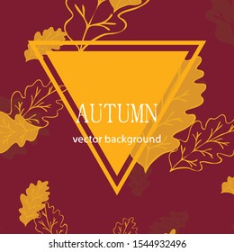 Colorful autumn leaves falling and spinning. Vector background