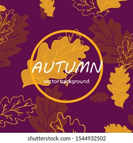 Colorful autumn leaves falling and spinning. Vector background