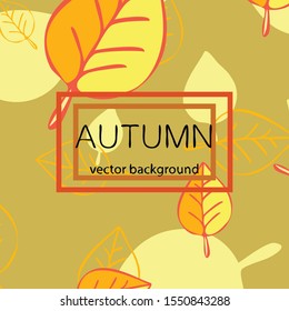 Colorful autumn leaves falling and spinning. Vector background
