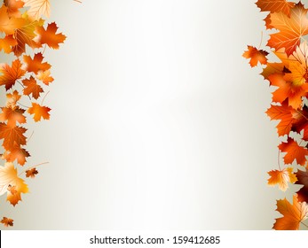Colorful autumn leaves falling and spinning. And also includes EPS 10 vector