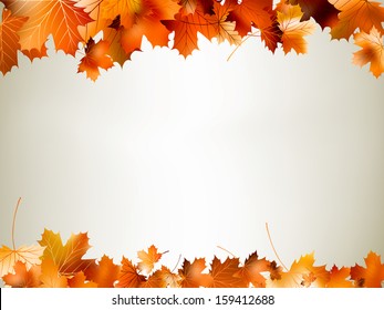 Colorful Autumn Leaves Falling And Spinning. And Also Includes EPS 10 Vector