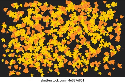 Colorful autumn leaves frame. Autumn background. Vector illustration.