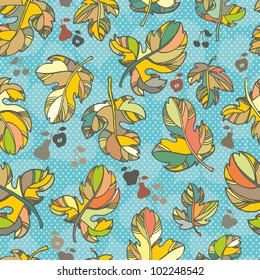  colorful autumn leaves. outlines and bright colors