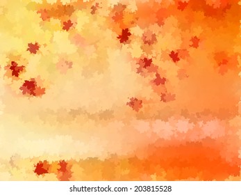 Colorful autumn leaves template pattern. And also includes EPS 10 vector