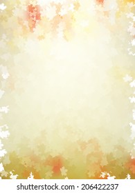 Colorful autumn leaves template pattern.