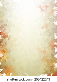Colorful autumn leaves template pattern. 