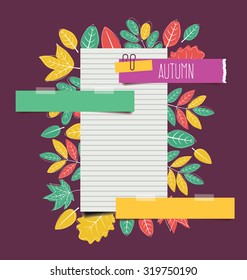 Colorful autumn leaves vector illustration