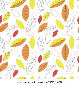 Colorful autumn leaves.vector image