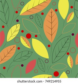 Colorful autumn leaves.vector image