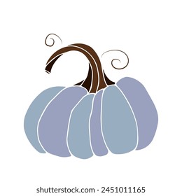 Calabaza de otoño colorida. Vector gráfico.