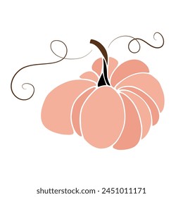 Calabaza de otoño colorida. Vector gráfico.