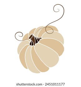 Calabaza de otoño colorida. Vector gráfico.