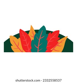 colorful autumn season leaves border ornament floral illustration as decoration poster and invitation