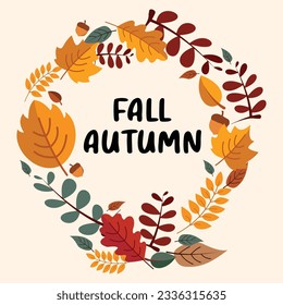 Colorful autumn set of leaves Vector illustration. Set of autumn elements. leaves, mushrooms, berries, pumpkin, and apple. Autumn background, silhouette leaves set autumn on white background. 
