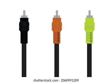 Colorful  Av Cables. Vector Illustration