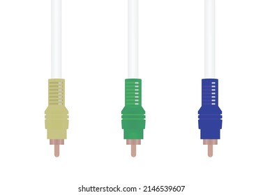 Colorful  Av Cables. Vector Illustration