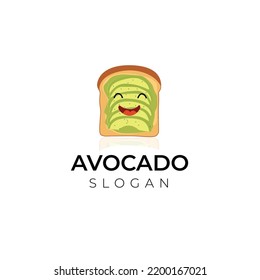 Colorful Avocado logo Editable Template