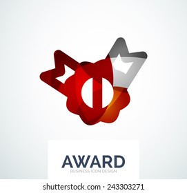 Colorful award business logo, abstract color shape design